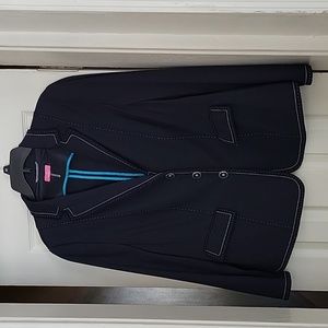 BASLER Blue with White Stiching 3 Button Blazer Sz 16